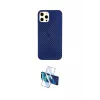 ieg™ iPhone 12 Pro Max Kılıf Nova Çizgi - Siyah 3D Antistatik Seramik Nano Ekran Koruyucu