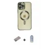 ieg™ iPhone 12 Pro Max Kılıf Nova Işık Özel Seri - Siyah Joko Magic 5D Cam + Shine Kamera Lens Koruma Cam - SABE