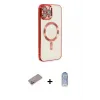 ieg™ iPhone 12 Pro Max Kılıf Nova Işık Özel Seri - Siyah Joko Magic 5D Cam + Shine Kamera Lens Koruma Cam - SABE
