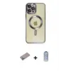 ieg™ iPhone 12 Pro Max Kılıf Nova Işık Özel Seri - Siyah Joko Magic 5D Cam + Shine Kamera Lens Koruma Cam - SABE