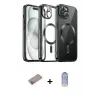 ieg™ iPhone 12 Pro Max Kılıf Nova Işık Özel Seri - Siyah Joko Magic 5D Cam + Shine Kamera Lens Koruma Cam - SABE