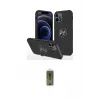 ieg™ iPhone 12 Pro Max Kılıf Odak Form Prime - Siyah Joko Magic 5D Hayalet Cam