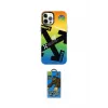 ieg™ iPhone 12 Pro Max Kılıf Siluet Çizgi Koleksiyonu - Siyah 18D Cam Ekran Koruyucu
