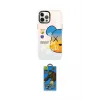 ieg™ iPhone 12 Pro Max Kılıf Siluet Çizgi Koleksiyonu - Siyah 18D Cam Ekran Koruyucu