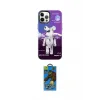 ieg™ iPhone 12 Pro Max Kılıf Siluet Çizgi Koleksiyonu - Siyah 18D Cam Ekran Koruyucu