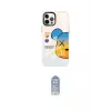 ieg™ iPhone 12 Pro Max Kılıf Siluet Çizgi Koleksiyonu - Siyah Joko Magic 5D Cam