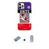 ieg™ iPhone 12 Pro Max Kılıf Siluet Çizgi Koleksiyonu - Siyah Joko Magic 5D Cam + Shine Kamera Lens Koruma Cam - GS