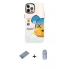 ieg™ iPhone 12 Pro Max Kılıf Siluet Çizgi Koleksiyonu - Siyah Joko Magic 5D Cam + Shine Kamera Lens Koruma Cam - GS