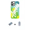 ieg™ iPhone 12 Pro Max Kılıf Siluet Çizgi Koleksiyonu - Siyah Joko Magic 5D Cam + Shine Kamera Lens Koruma Cam - GS