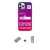 ieg™ iPhone 12 Pro Max Kılıf Siluet Çizgi Koleksiyonu - Siyah Joko Magic 5D Cam + Shine Kamera Lens Koruma Cam - GS