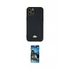 ieg™ iPhone 12 Pro Max Kılıf Vadi Çizgi Prime - Siyah 34D Izgaralı Cam