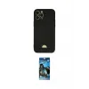 ieg™ iPhone 12 Pro Max Kılıf Vadi Çizgi Prime - Siyah 34D Izgaralı Cam