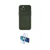 ieg™ iPhone 12 Pro Max Kılıf Vadi Çizgi Prime - Siyah 3D Antistatik Cam Ekran Koruyucu