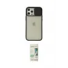 ieg™ iPhone 12 Pro Max Kılıf Vadi Çizgi - Siyah 20D Premium Cam Ekran Koruyucu