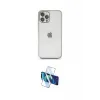ieg™ iPhone 12 Pro Max Kılıf Vadi Minimal - Siyah 3D Antistatik Cam Ekran Koruyucu