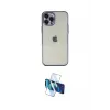 ieg™ iPhone 12 Pro Max Kılıf Vadi Minimal - Siyah 3D Antistatik Cam Ekran Koruyucu
