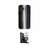 ieg™ iPhone 12 Pro Max Kılıf Yadigar Çizgi - Şeffaf Temperli Cam Ekran Koruyucu