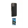 ieg™ iPhone 12 Pro Max Kılıf Yankı Serisi - Siyah 34D Izgaralı Cam