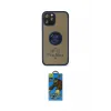 ieg™ iPhone 12 Pro Max Kılıf Yörünge Çizgi - Siyah 18D Cam Ekran Koruyucu