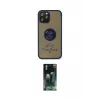 ieg™ iPhone 12 Pro Max Kılıf Yörünge Çizgi - Siyah 360 Mat Full Body Arka Koruyucu