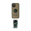 ieg™ iPhone 12 Pro Max Kılıf Yörünge Çizgi - Siyah 360 Mat Full Body Arka Koruyucu