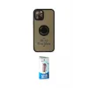ieg™ iPhone 12 Pro Max Kılıf Yörünge Çizgi - Siyah 5D Eko Cam Ekran Koruyucu