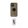 ieg™ iPhone 12 Pro Max Kılıf Yörünge Çizgi - Siyah Joko 5D Cam