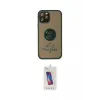 ieg™ iPhone 12 Pro Max Kılıf Yörünge Çizgi - Siyah Joko 5D Cam