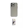 ieg™ iPhone 13 Pro Max Kılıf Ahenk Çizgi Prime - Siyah Bilvis 3D Mat Cam Ekran Koruyucu