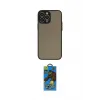 ieg™ iPhone 13 Pro Max Kılıf Ahenk Çizgi Serisi - Siyah 18D Cam Ekran Koruyucu
