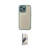 ieg™ iPhone 13 Pro Max Kılıf Ahenk Çizgi Serisi - Siyah Bilvis 3D Mat Cam Ekran Koruyucu