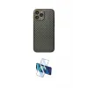 ieg™ iPhone 13 Pro Max Kılıf Ahenk Işık - Siyah 3D Antistatik Cam Ekran Koruyucu