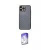 ieg™ iPhone 13 Pro Max Kılıf Ahenk Işık - Siyah Bilvis 5in1 3D Magic Cam Ekran Koruyucu