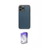 ieg™ iPhone 13 Pro Max Kılıf Ahenk Işık - Siyah Bilvis 5in1 3D Magic Cam Ekran Koruyucu