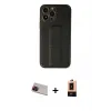ieg™ iPhone 13 Pro Max Kılıf Akış Doku - Şeffaf Maxco Cam Ekran Koruyucu + Rainbow Kamera Lens Koruma Cam - KI