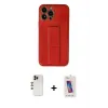 ieg™ iPhone 13 Pro Max Kılıf Akış Doku - Siyah Joko 5D Cam + Shine Kamera Lens - GD