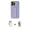 ieg™ iPhone 13 Pro Max Kılıf Akış Doku - Siyah Joko 5D Cam + Shine Kamera Lens - GD
