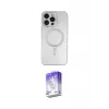 ieg™ iPhone 13 Pro Max Kılıf Akış Minimal Özel Seri - Siyah Bilvis 5in1 3D Magic Cam Ekran Koruyucu