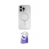 ieg™ iPhone 13 Pro Max Kılıf Akış Minimal Özel Seri - Siyah Bilvis 5in1 5D Magic Hayalet Cam Ekran Koruyucu