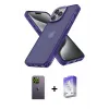 ieg™ iPhone 13 Pro Max Kılıf Atlas Form - Siyah Bilvis 5in1 3D Magic Cam Ekran Koruyucu + Neon Fosforlu Kamera Lens - YL