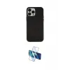 ieg™ iPhone 13 Pro Max Kılıf Çekirdek Çizgi - Siyah 3D Antistatik Cam Ekran Koruyucu