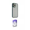 ieg™ iPhone 13 Pro Max Kılıf Eksen Doku Prime - Siyah Bilvis 5in1 3D Magic Cam Ekran Koruyucu