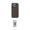 ieg™ iPhone 13 Pro Max Kılıf Eksen Işık - Siyah Bilvis 3D Cam Ekran Koruyucu