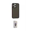 ieg™ iPhone 13 Pro Max Kılıf Eksen Işık - Siyah Bilvis 3D Cam Ekran Koruyucu