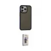 ieg™ iPhone 13 Pro Max Kılıf Eksen Işık - Siyah Bilvis 3D Cam Ekran Koruyucu