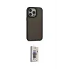 ieg™ iPhone 13 Pro Max Kılıf Eksen Işık - Siyah Bilvis 3D Cam Ekran Koruyucu