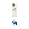 ieg™ iPhone 13 Pro Max Kılıf İz Form Serisi - Siyah 3D Antistatik Cam Ekran Koruyucu