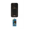 ieg™ iPhone 13 Pro Max Kılıf Kozmos Minimal Prime - Siyah 18D Cam Ekran Koruyucu