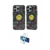 ieg™ iPhone 13 Pro Max Kılıf Nova Doku Koleksiyonu - Siyah 3D Antistatik Cam Ekran Koruyucu