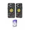 ieg™ iPhone 13 Pro Max Kılıf Nova Doku Koleksiyonu - Siyah Bilvis 5in1 3D Magic Cam Ekran Koruyucu